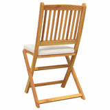 Folding Chair 4 pcs White 49 x 57.5 x 92cm Solid Acacia wood 3329121
