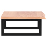 Basin Shelf Wall Mounted Steel and Solid Wood Oak 3302561
