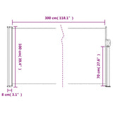 Retractable Side Awning Beige 100x300 cm 4004270