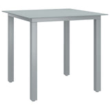 5 Piece Garden Dining Set Aluminium Silver and Black 3070632