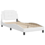 Bed Frame without Mattress "Zadar" White 100x200 cm Faux Leather 3208164