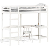 Loft Bed without Mattress White 80x200 cm Solid Wood Pine 842855