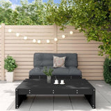 ZNTS 2 Piece Garden Lounge Set Black Solid Wood Pine 3186624