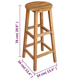246670 Bar Table and Stool Set 7 Pieces Solid Acacia Wood