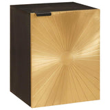 Bathroom Cabinet with Shelf Black and Gold 38 x 33 x 48 cm 4017848