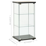 Storage Cabinet Black and Clear Toughened Glass and Engineered Wood 322798