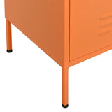 Storage Cabinet Orange Steel Medium Fully Extendable 336156