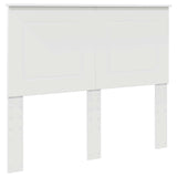 Bed Frame with Headboard White 135 x 190 cm Solid Pine Wood 3409363