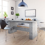 ZNTS Dining Table Concrete Grey 180x90x76 cm Engineered Wood 800472