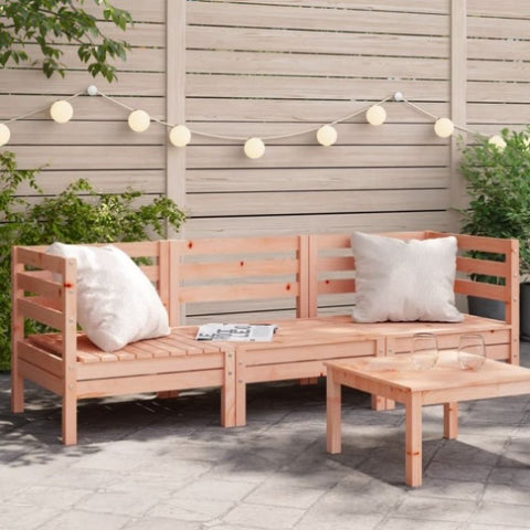 ZNTS Garden Sofa 3-Seater Solid Wood Douglas 838031