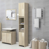 ZNTS Bathroom Cabinet Sonoma Oak 30x30x183.5 cm Engineered Wood 802672