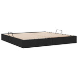 Storage Bed with Mattress Black 200 x 200 cm Fabric 3370036