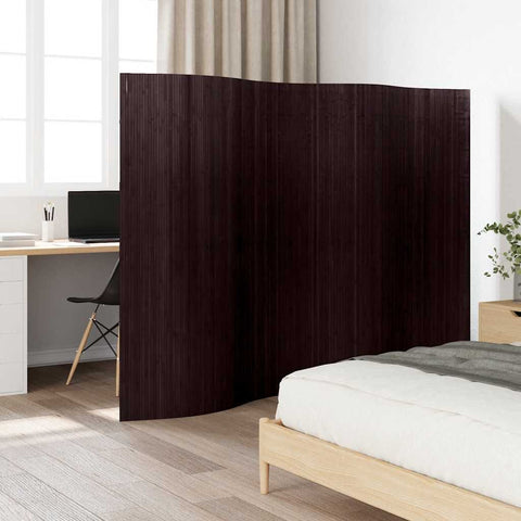 Room Divider Bamboo Dark Brown 250x165 cm 241669