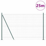 Welded Wire Fence with Concrete Base 25 x 1.2 m 3350855