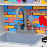 Kids' Play Kitchen MDF 80x30x85 cm Multicolour 80255
