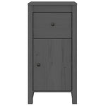 Sideboards 2 pcs Grey 40x35x80 cm Solid Wood Pine 813759