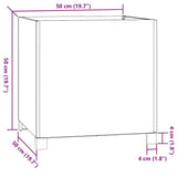 Planter with Legs Rusty 50x50x50 cm Corten Steel 823682