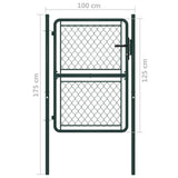 Garden Gate Steel 100x125 cm Green 144404