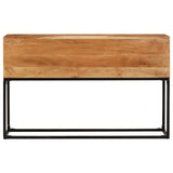 Console Table Brown Solid Acacia Wood, Powder-Coated Iron 120 cm 320821