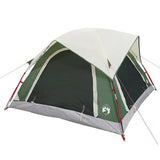 Camping Tent Cabin 4-Person Green Waterproof 4009452