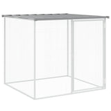 Chicken Cage with Roof Light Grey 203x98x90 cm Galvanised Steel 3189054