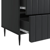 Bedside Cabinet Black 43x 41 x 68 cm Engineered Wood 894326