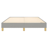 Box Spring Bed Frame Light Grey Double Fabric 3121175