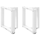 ZNTS Coffee Table Legs T-Shaped 2 pcs White 50x25x cm Steel 4013029