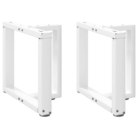 ZNTS Coffee Table Legs T-Shaped 2 pcs White 50x25x cm Steel 4013029