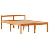 ZNTS Bookcase Bed without Mattress Wax Brown 150x200 cm King Size Solid Wood 3322035