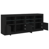 Sideboard with LED Lights Black 164x37x67 cm 3209052