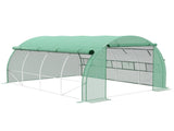 Polytunnel Greenhouse Walk-in Grow House Tent with Roll-up Sidewalls, Zipped Door and 8 Windows, T3398P318612