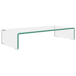 ZNTS TV Stand/Monitor Riser Glass Clear 70x30x13 cm 244128