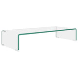 ZNTS TV Stand/Monitor Riser Glass Clear 70x30x13 cm 244128