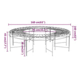 Tree Bench Black Steel Large Durable Tree Bench Round 318821