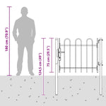Fence Gate Grey 100 x 75 cm Powder coated steel 42008866