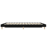 ZNTS Bed Frame without Mattress Black 135x190 cm Double Engineered Wood 832078