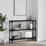 Console Table Black 100x22.5x75 cm Engineered Wood 834025