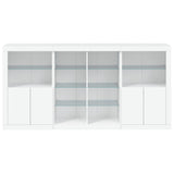 Sideboard with LED Lights White 202x37x100 cm 3209184