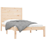 Bed Frame Natural Solid Pine Wood 90x200 cm Minimalist 3104593