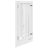 Dog Gate with Door Foldable 6 Panels White 300 cm Poplar Wood 352247