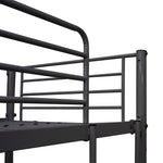 Bunk Bed with Table without Mattress Grey Metal 90x200 cm 287908