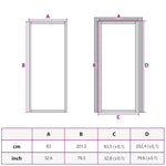 Interior Door Slim Black 83x201.5 cm Tempered Glass and Aluminium 155118