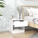 Bedside Cabinets 2 pcs White Engineered Wood 811251