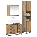 Bathroom Furniture Set 3 pcs Artisan Oak Engineered Wood 3402561