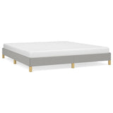 Bed Frame without Mattress Light Grey 180x200cm Super King Fabric 349836