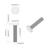 Head Lock Screw 2647 pcs Silver Steel 864579