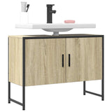 Bathroom Sink Cabinet Sonoma Oak 80x33x60 cm Engineered Wood 842462