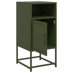 ZNTS Bedside Cabinet Olive Green 36x39x78 cm Steel 846574