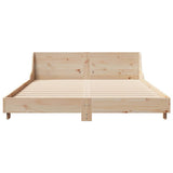 Bed Frame without Mattress 150x200 cm King Size Solid Wood Pine 850725